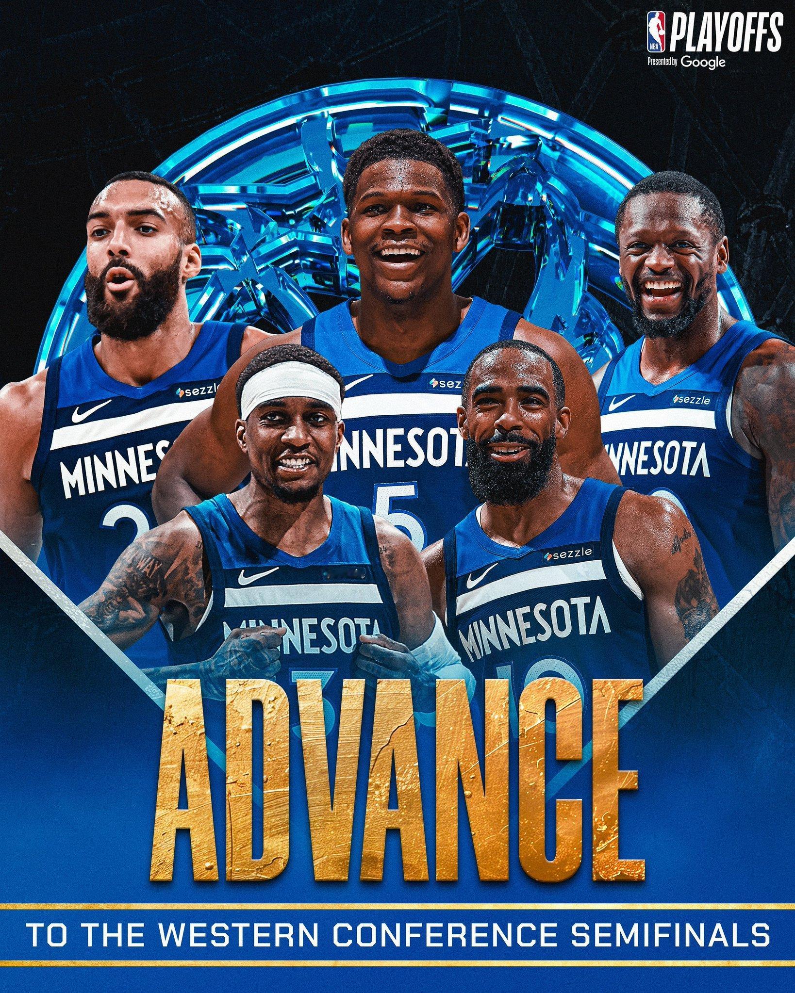 爱德华兹三分11中0，迪文琴佐三分12中2，森林狼创造了NBA季后赛历史三分打铁