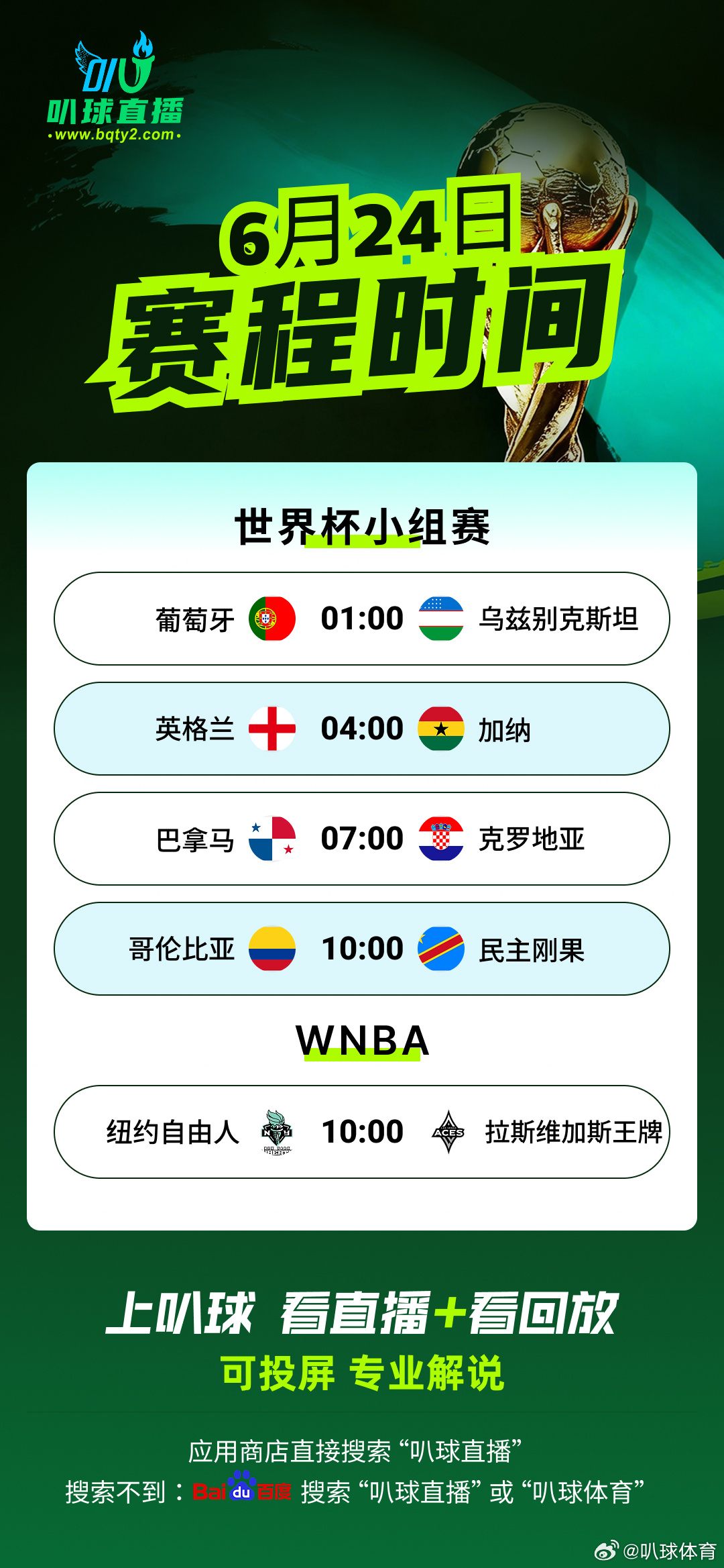 兄弟们，激情世界杯，奇迹诞生之地，今晚叭球直播间，凌晨一点给大家分享几场比赛。工