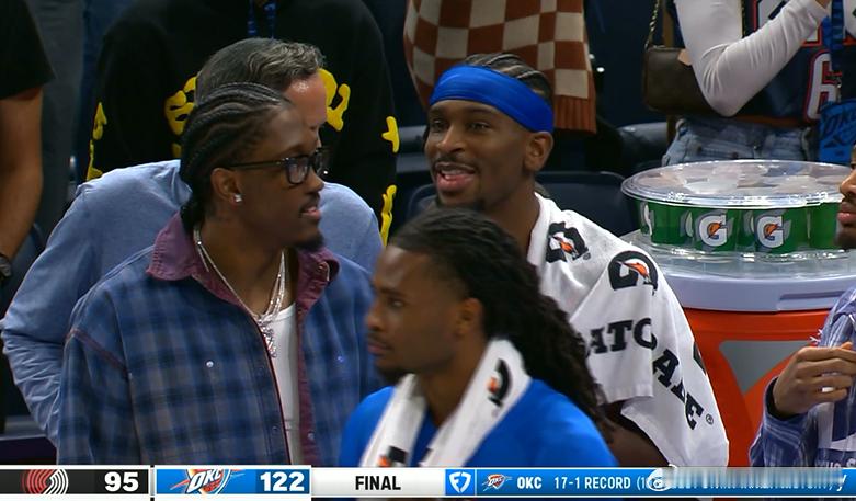 三节打卡，雷霆122:95大胜开拓者，9连胜，战绩17-1。亚历山大37分，杨瀚