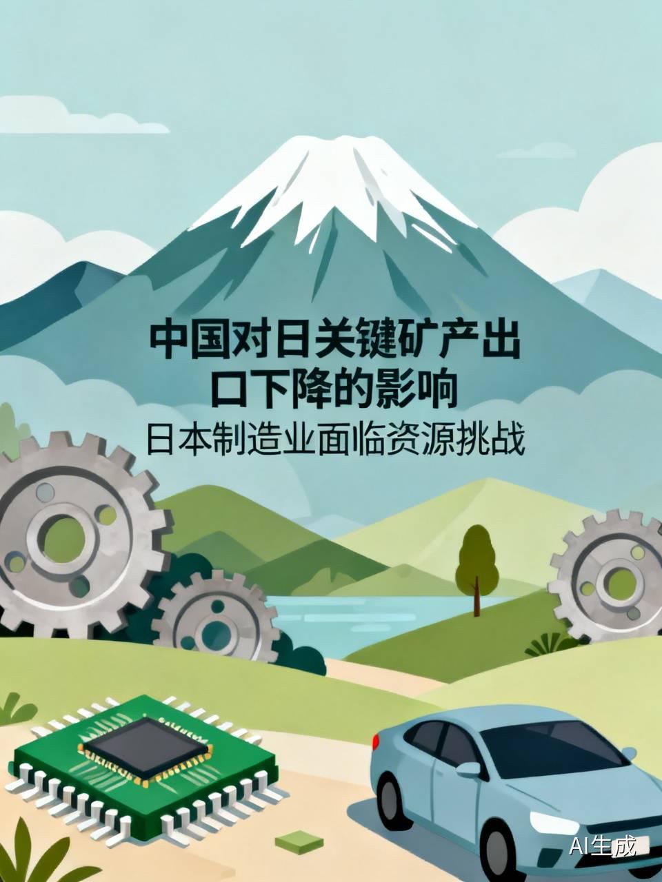 中国对日关键矿产出口下降，对日本来说那可真是“伤筋动骨”了。日本制造业发达，但资