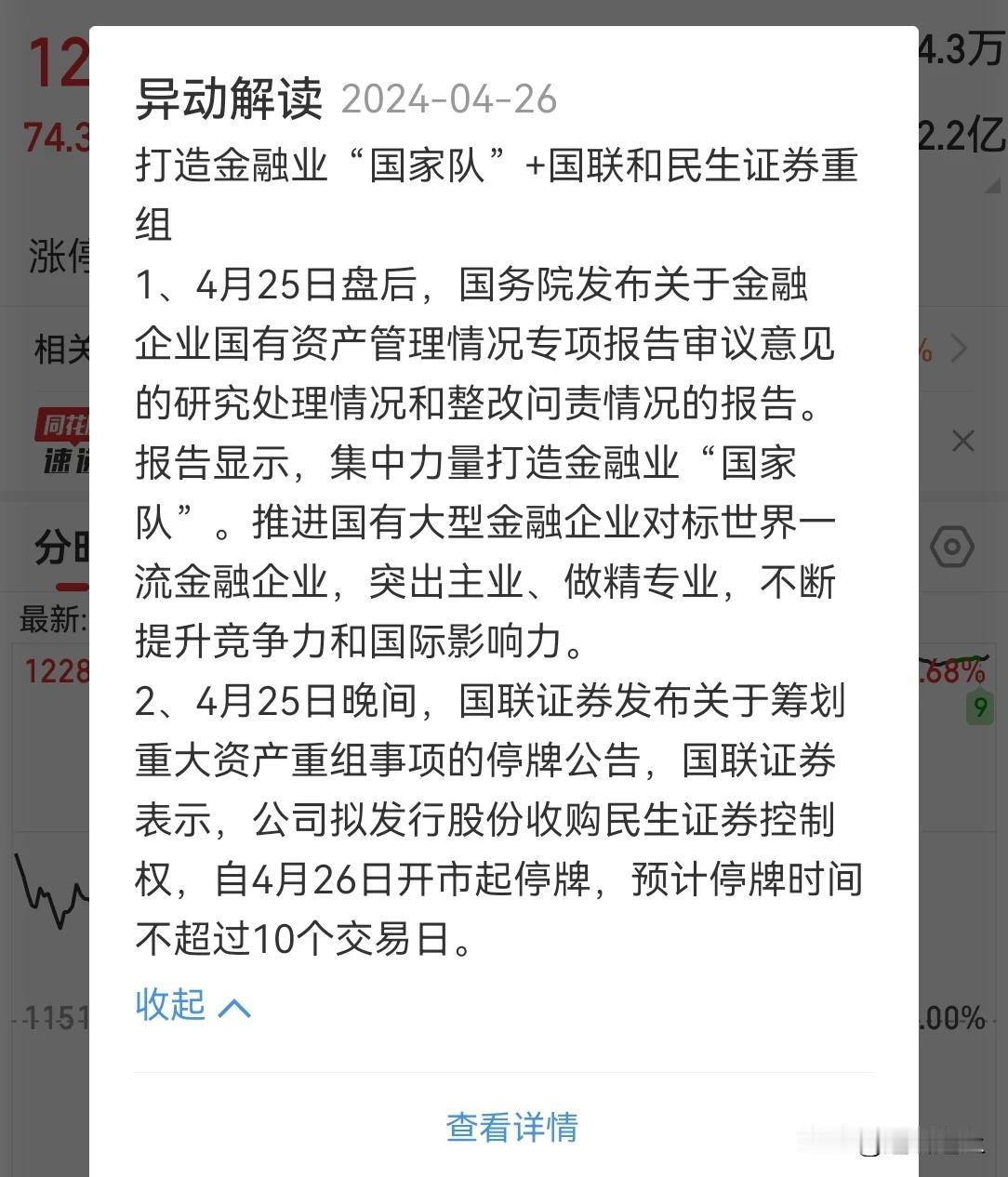 今日久违大涨，与昨天国务院金融资本会议相关，导致证券板块带头拉动。
另外北上资金