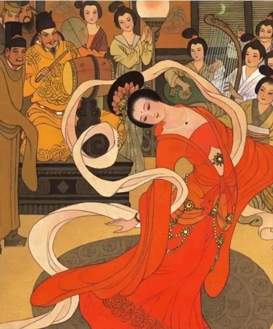 中秋夜玄宗与道士同游月宫，见素衣仙女数百，舞于广庭，仙乐缥缈入耳。他默记大半曲调