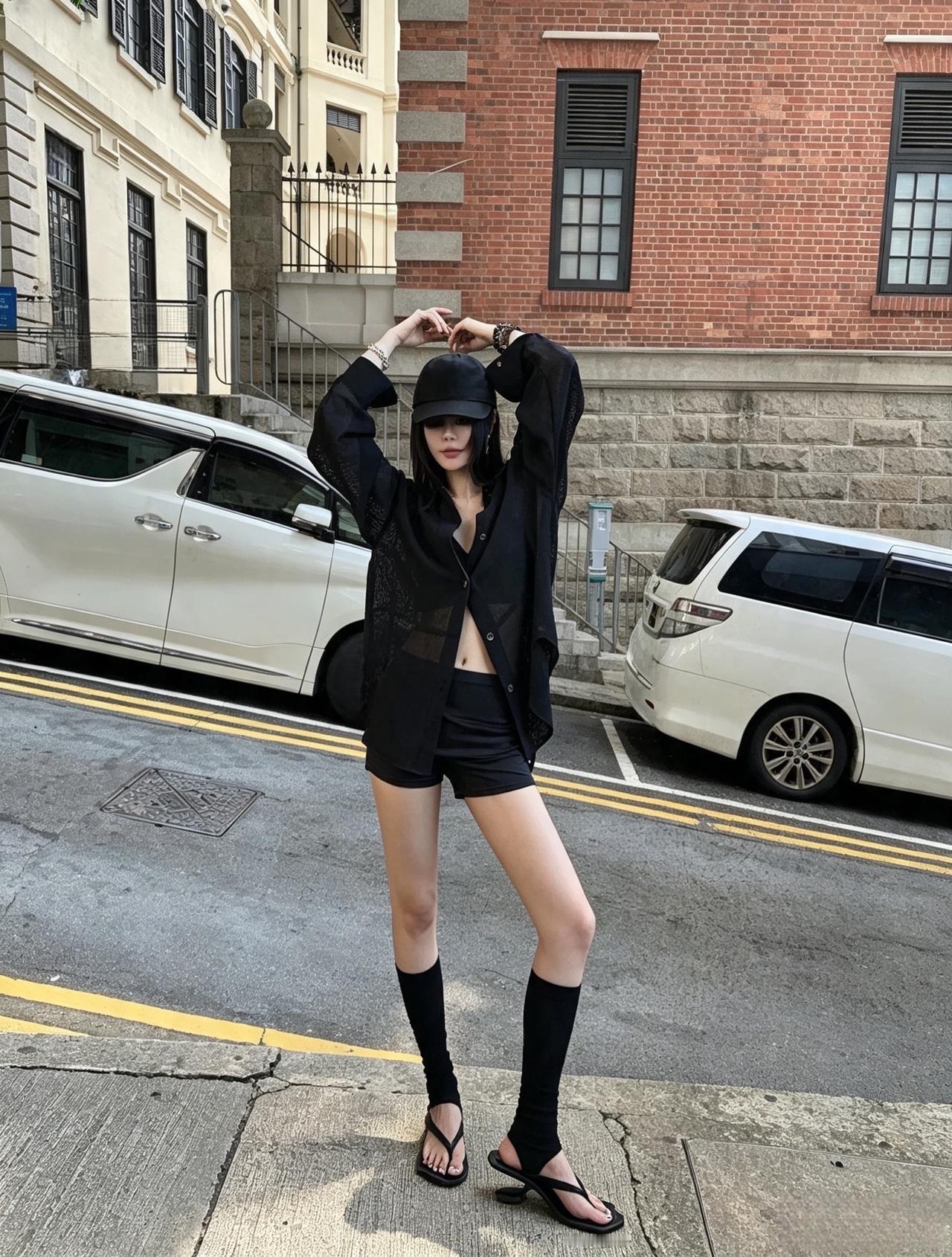 松弛出街 酷飒出街look 热门拽姐穿搭 时尚辣妹街头风