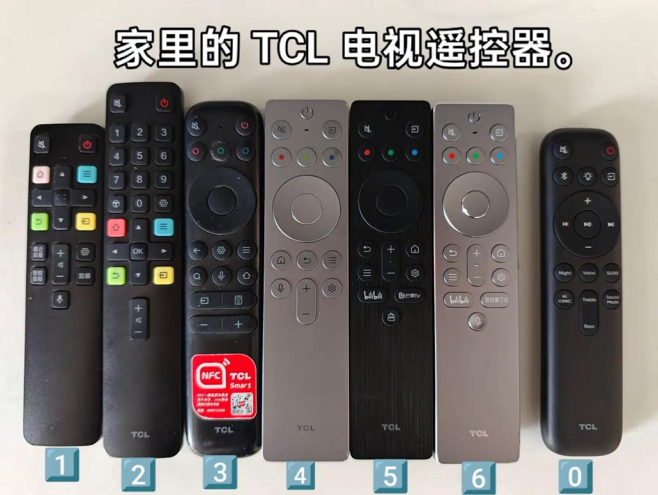 家里的 TCL 遥控器。上次发了个遥控器，好多人留言。都在展示你自己家的遥控器，