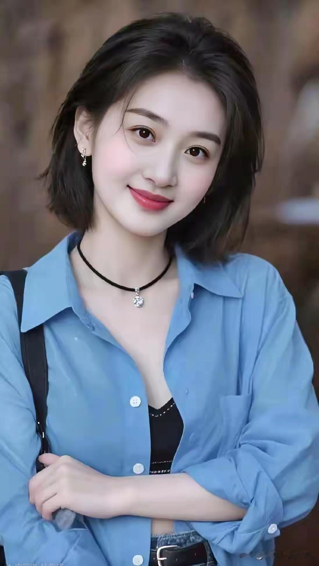 蓝衫映日，笑靥如花。用镜头记录生活的美 元气少女穿搭指南，轻松减龄的蓝色衬衫搭配