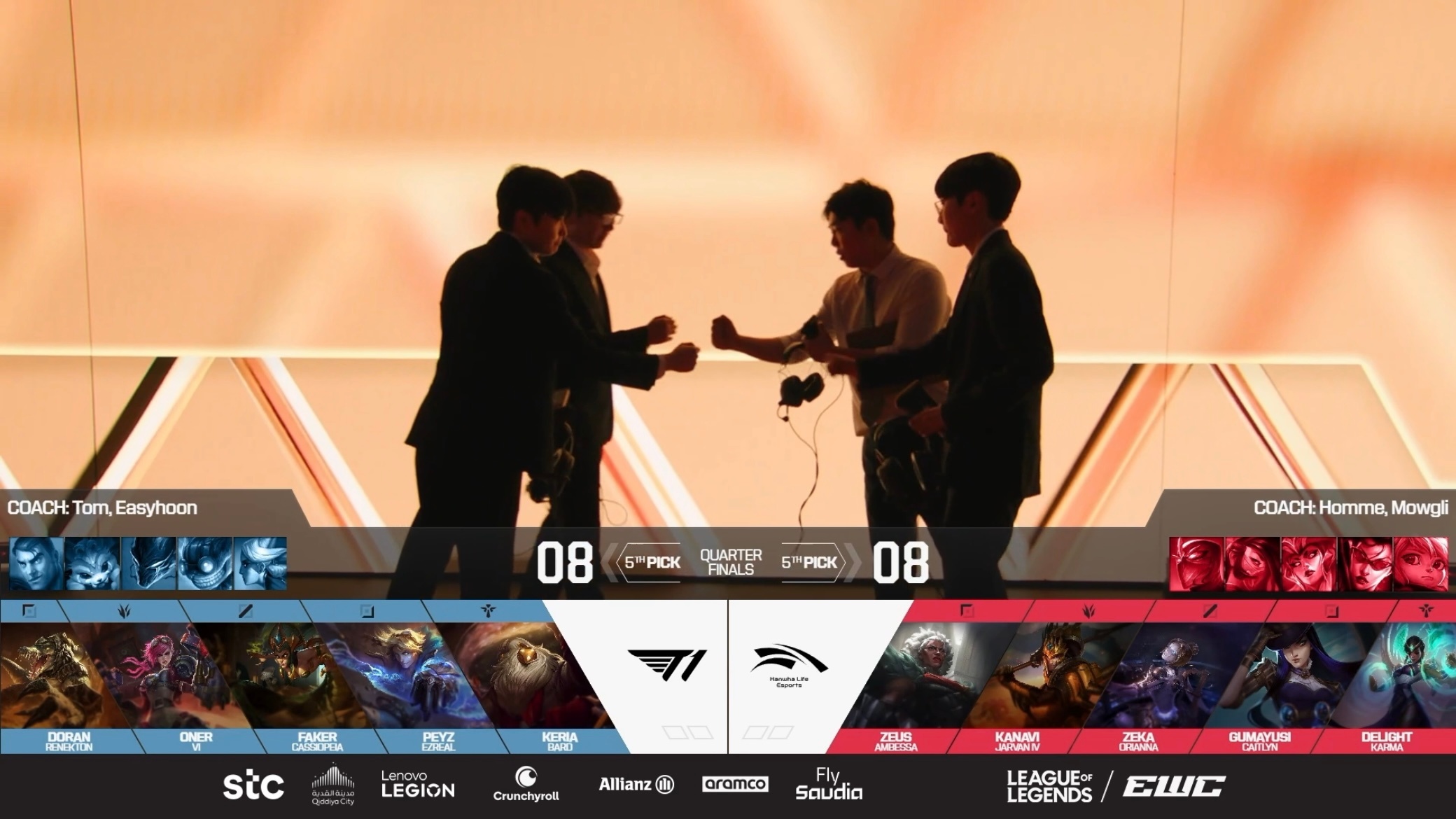 【EWC电竞世俱杯 】 GAME 01 vs HLE第一局BP如下T1T1LOL