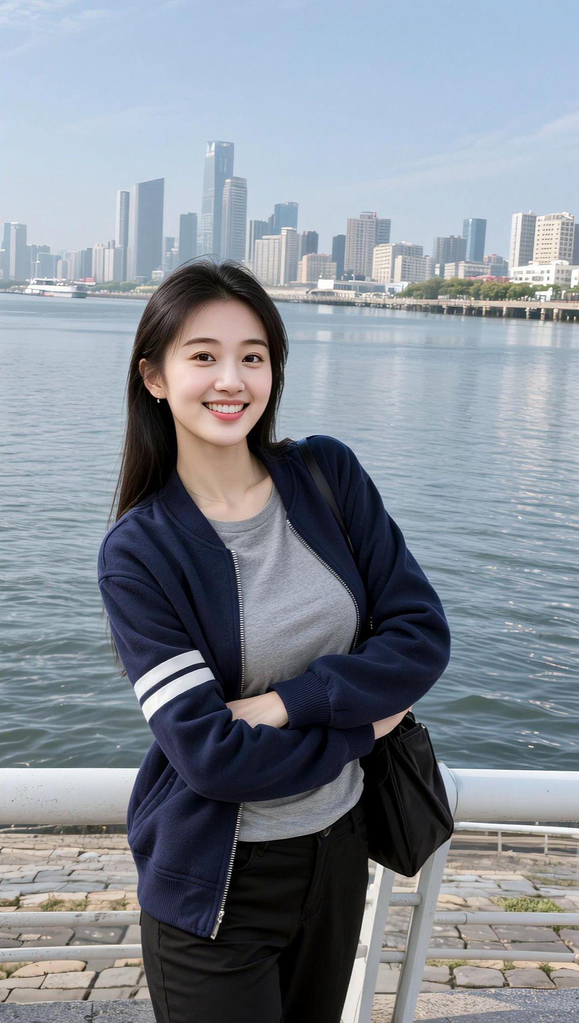 AI海滨生活照 抖音ai创作 高颜值