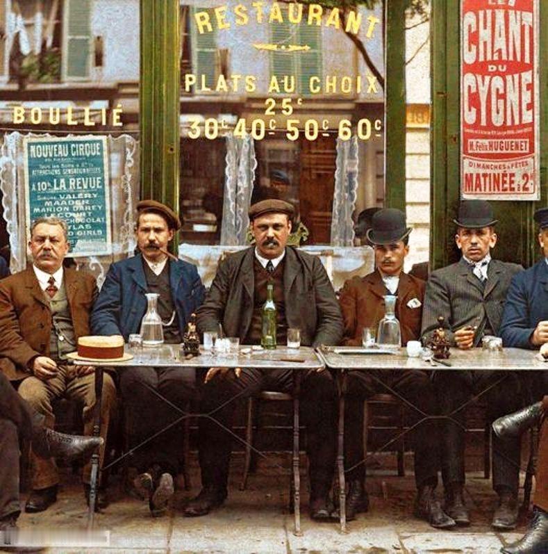 巴黎餐厅的顾客，1908年