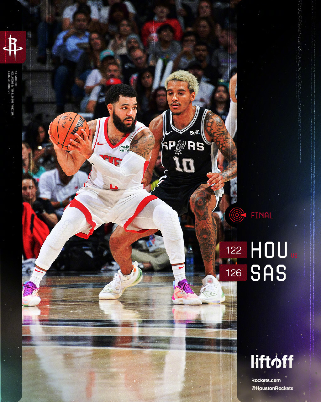 #火箭vs马刺##马刺战胜火箭##NBA你我皆主角# 全场比赛结束，火箭客场12