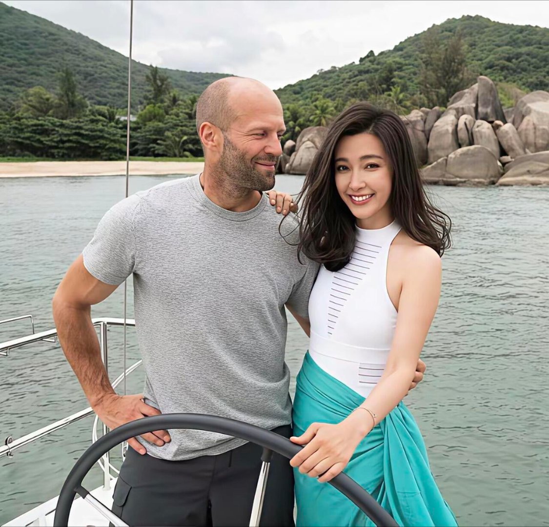 李冰冰人美有实力，与杰森搭档时拍的宣传照。李冰冰的旧照，2017年，李冰冰与杰森