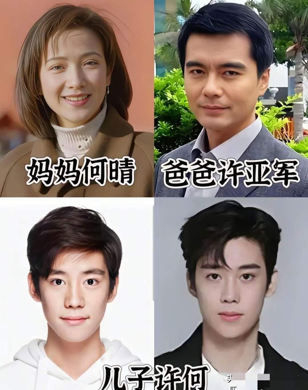 何晴的儿子阳光帅气，像妈妈，也像爸爸，他和继母的关系相处的十分融洽，一看就是个懂