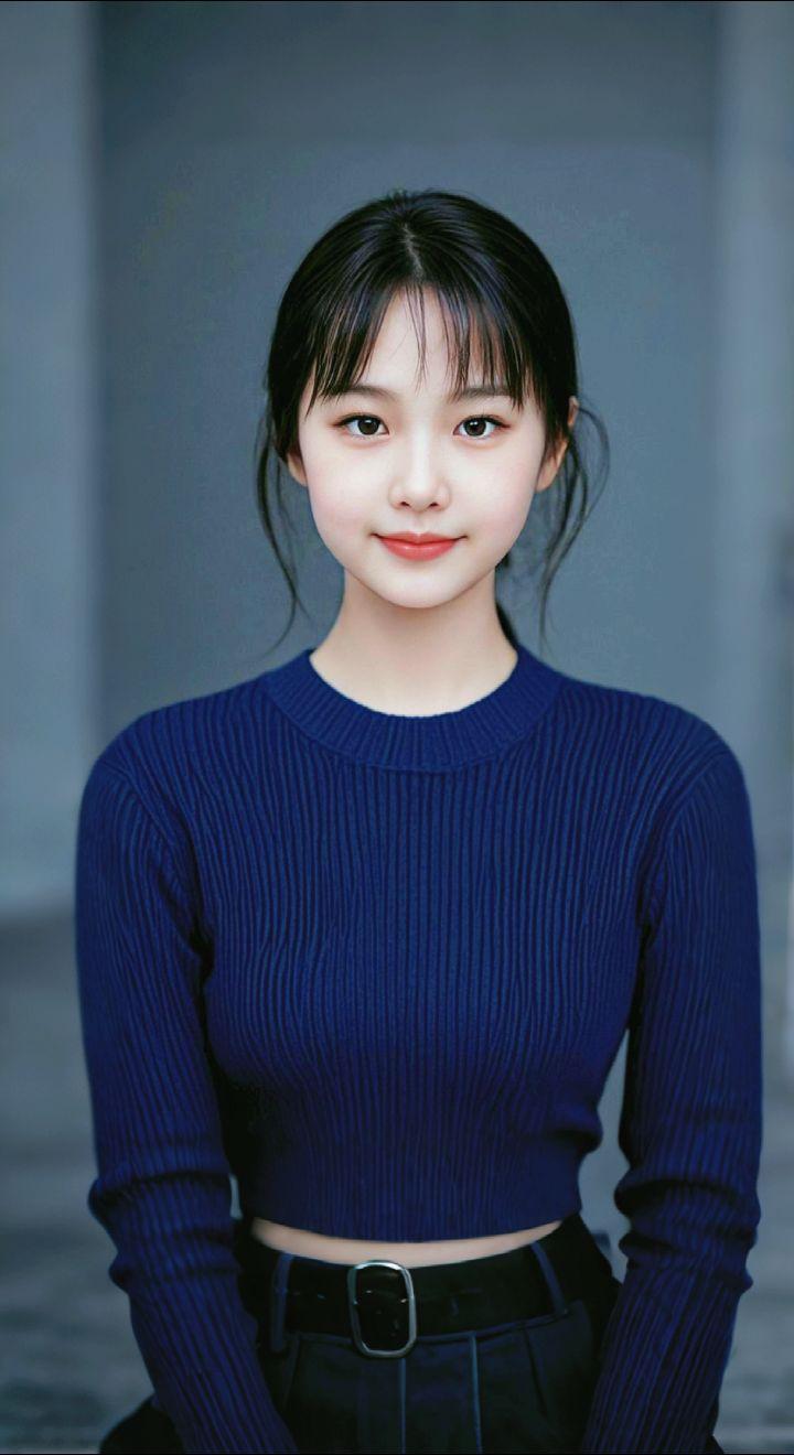 AI扩图 AI藏蓝凝笑