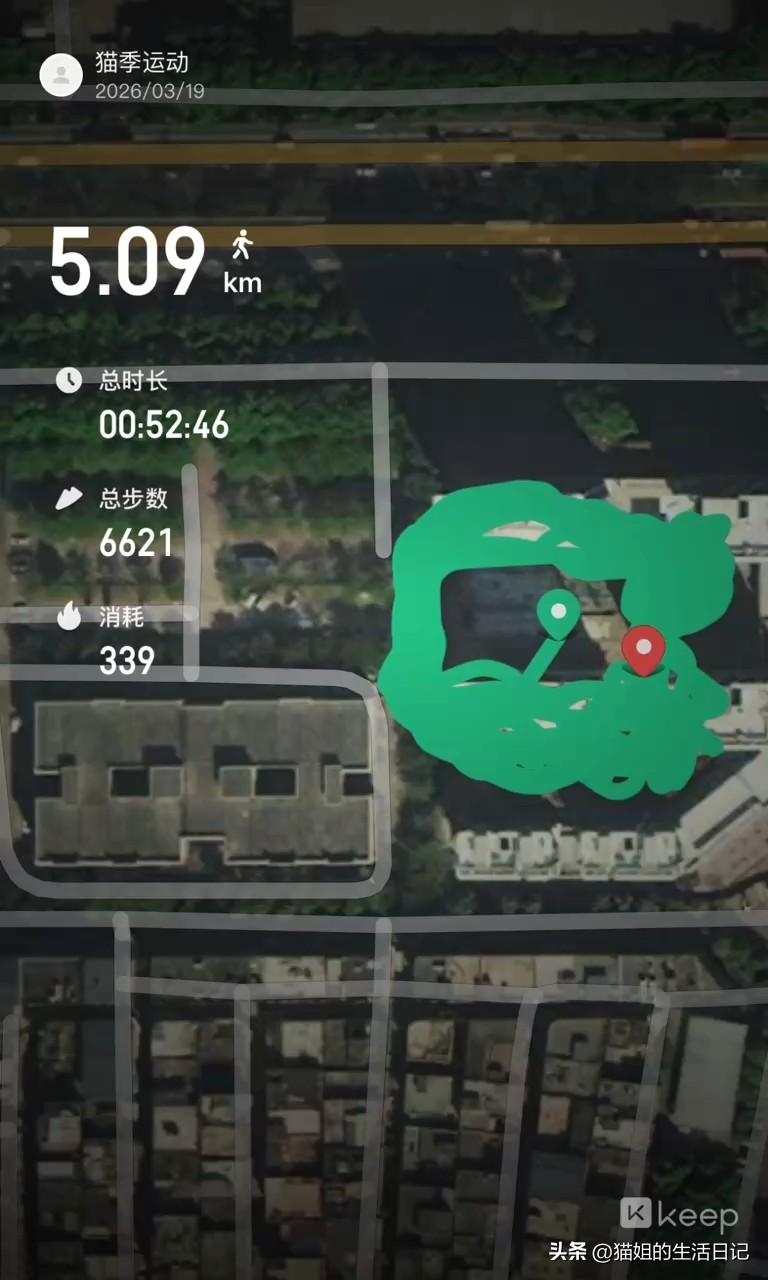 3月份运动打卡第四天！夜跑！放弃很容易，坚持会很酷！快走5.06公里，时间56分