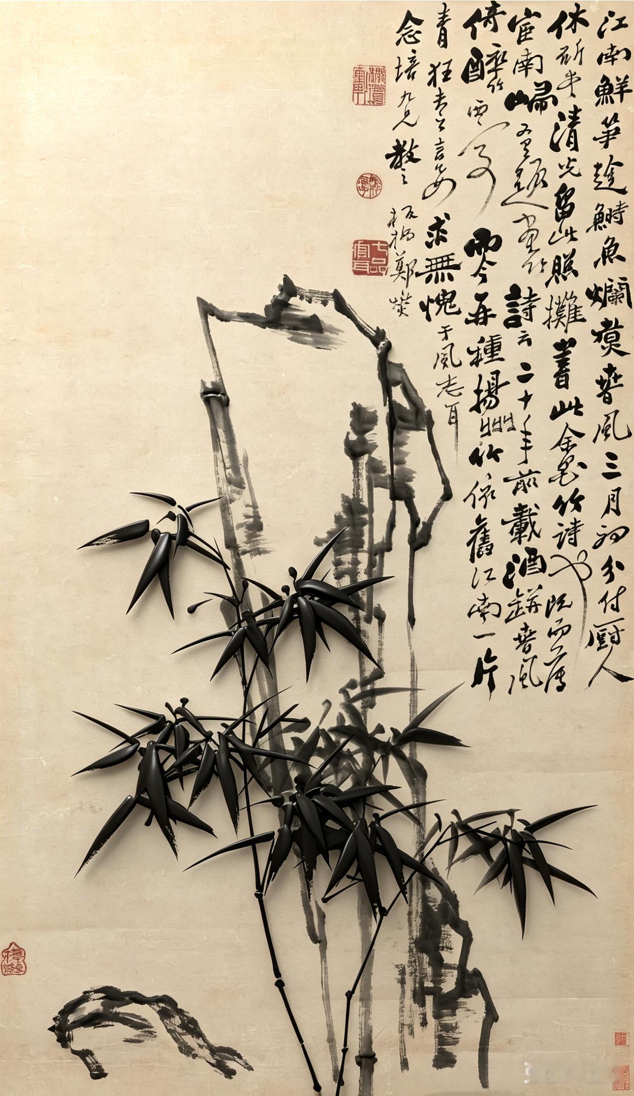 郑板桥职场不顺，不过他有他的解压方式，那就是画竹子，通过画竹子来发泄职场怨气。