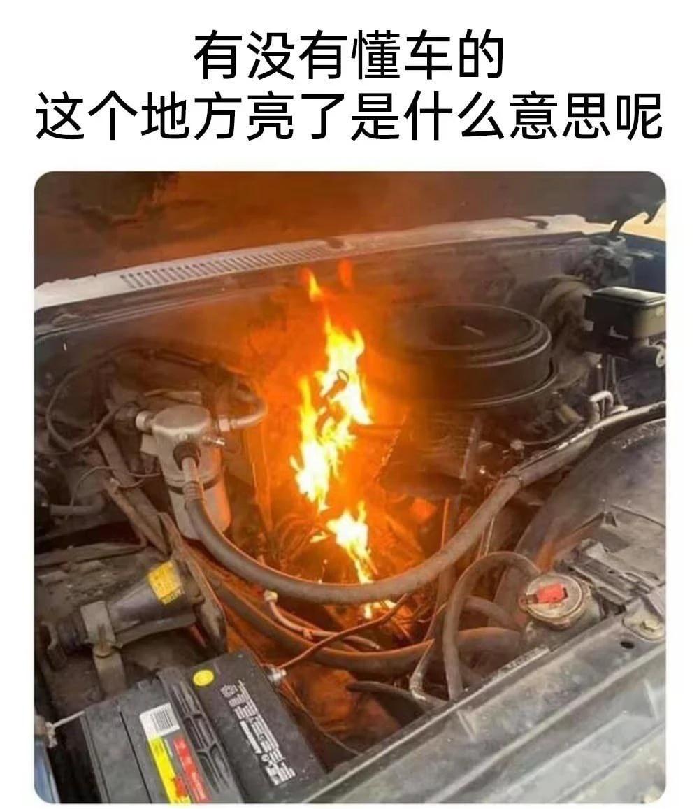 车的这里亮了是什么意思be like
梗图 meme memes 沙雕 梗 车 