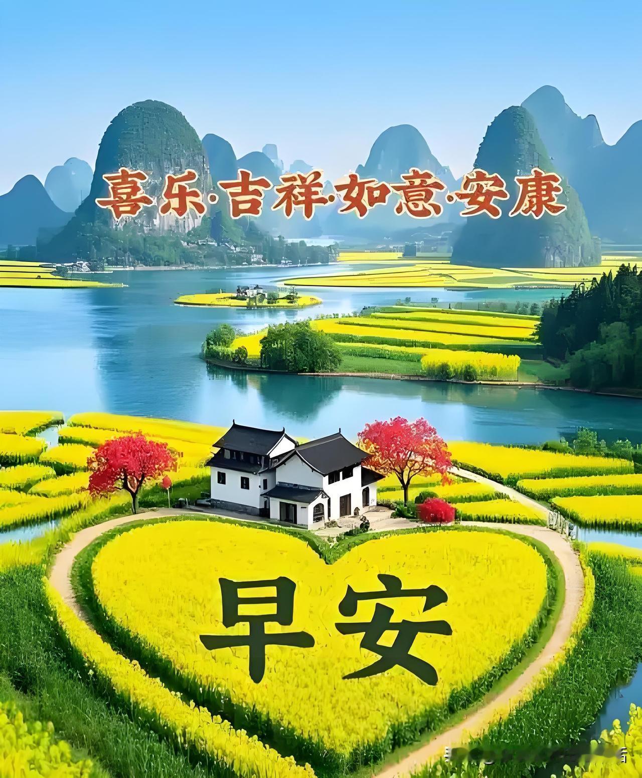 早安吉祥，如诗如画，田园生活，快乐每一天！🌿🌼🏡