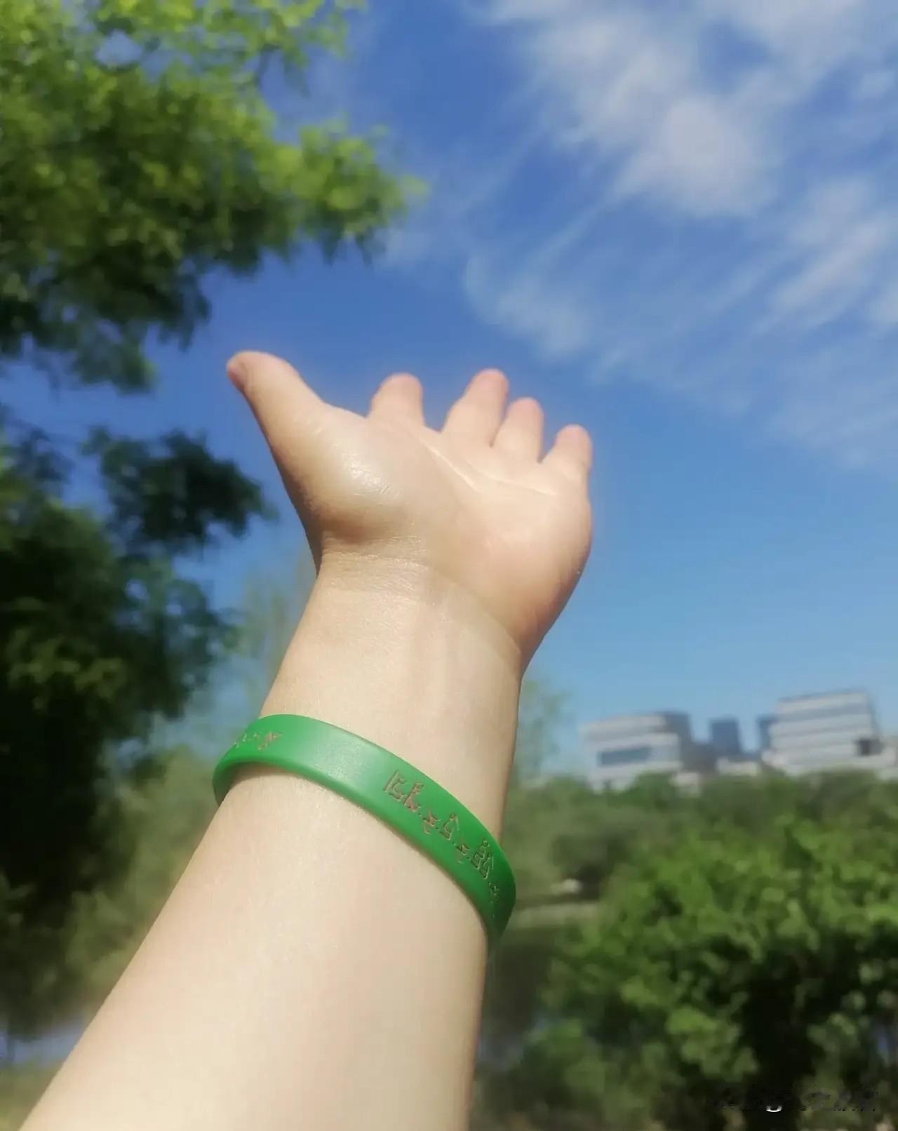 今天是艳阳天，中午出门晒太阳，一直走到手心出汗，脚底出汗。
天空像块蓝宝石，没有