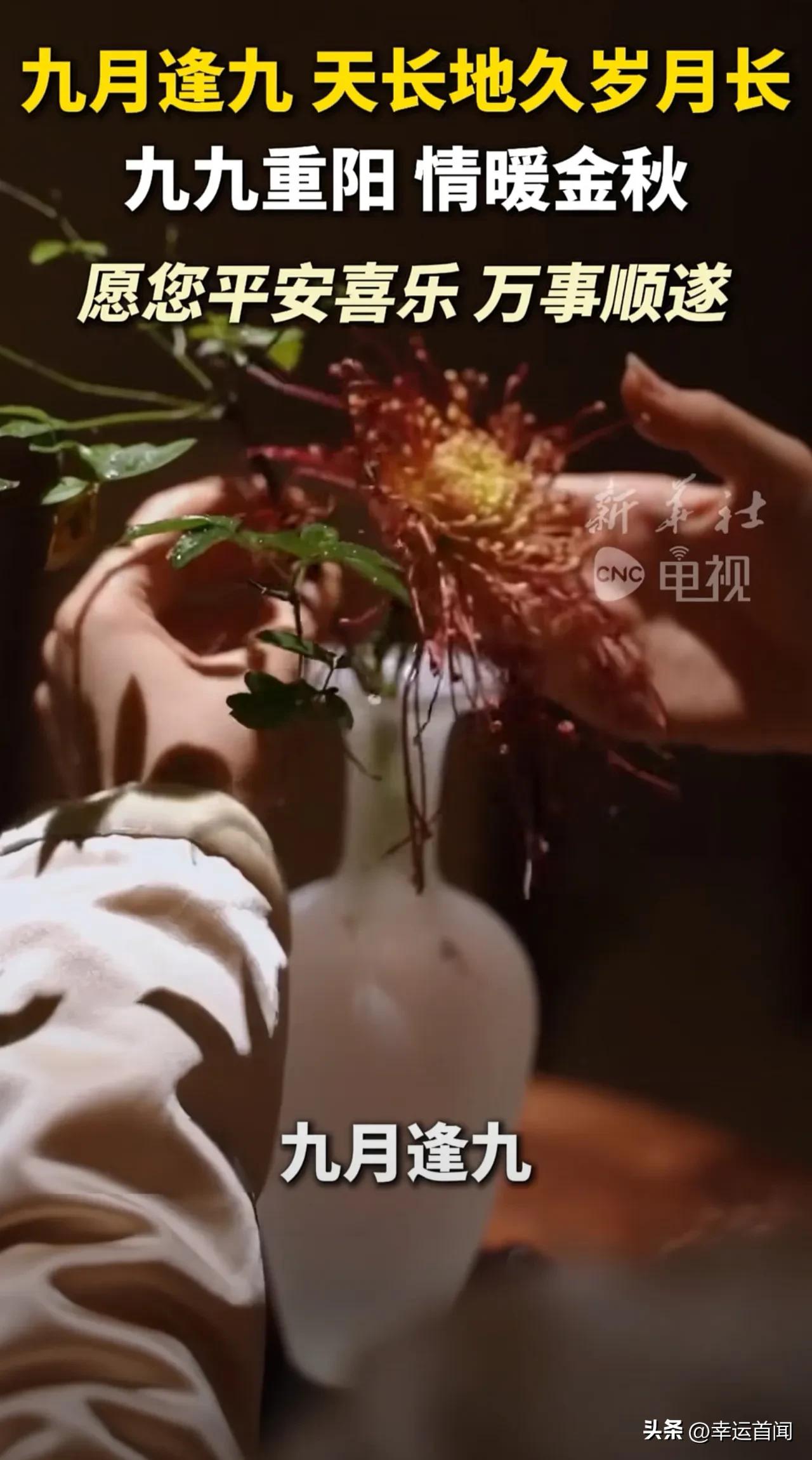 九九重阳，久久长长，
九九归一，本命劫已过。

九月逢九，两九相逢，健康长寿，重