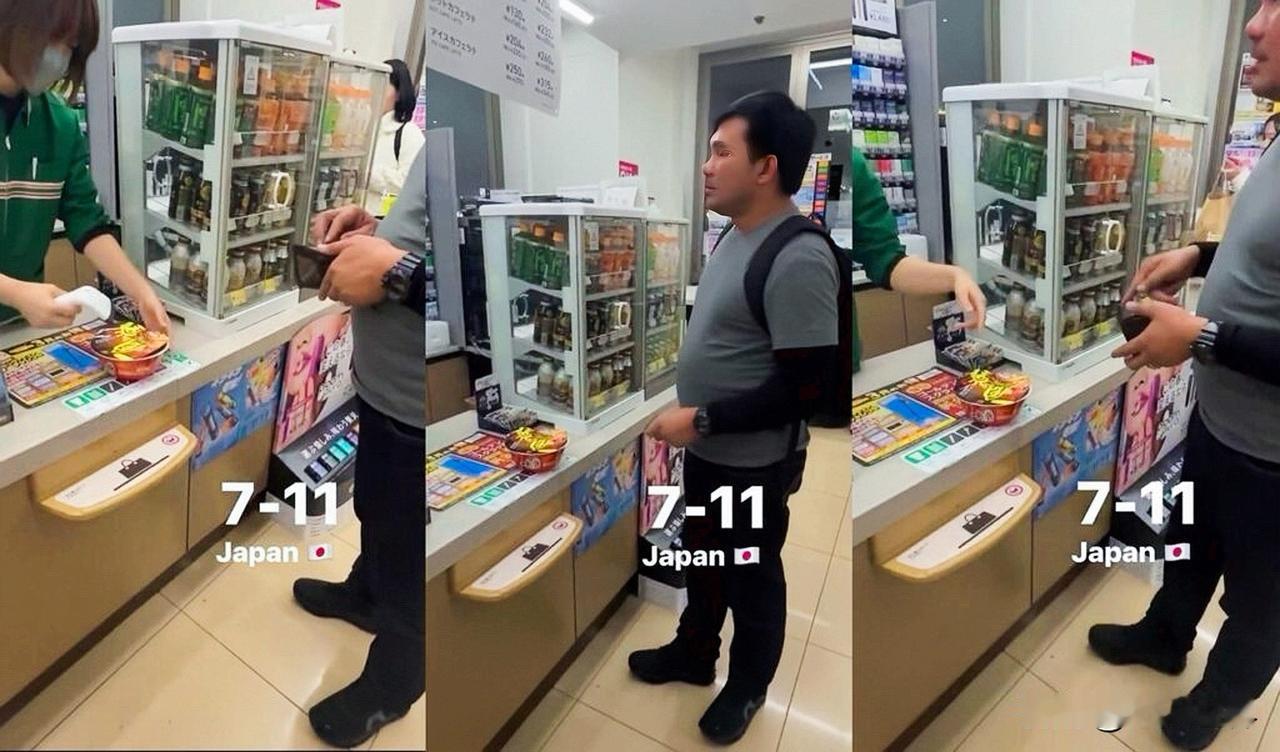 一名泰国游客在日本便利店购买杯面，在结账前先撕开包装并冲泡了热水，被店员训斥。视