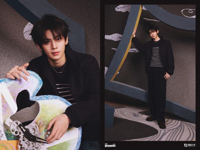 尖叫之夜亮相的登陆少年，造型搭配协调有序，每一套穿搭都贴合舞台氛围，细节处理到位