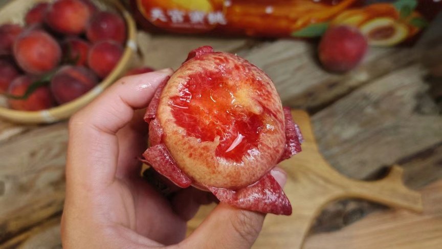 山东血丝蜜桃（收到常温放软了口感更佳哦）蒙阴蜜桃季珍品“血丝蜜桃”“桃”醉在这个