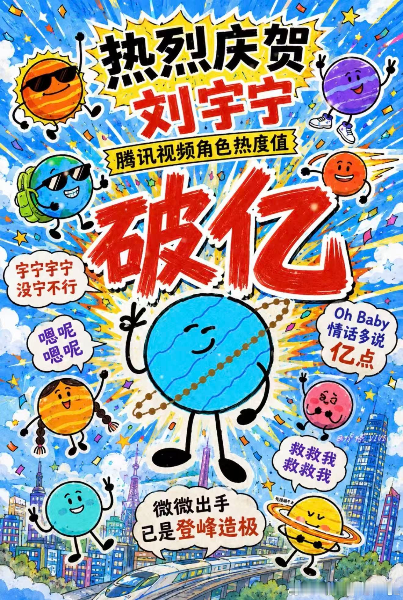 恭喜刘宇宁地球超新鲜2角色热度破亿！爆款制造机‼️人气热度王‼️有宇宁的地方就有
