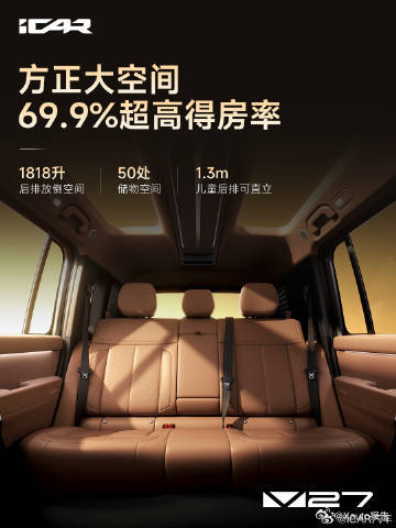 V27智驾第一梯队稳了iCAR V27定档3月13日全能上市，定位家庭硬派方盒子