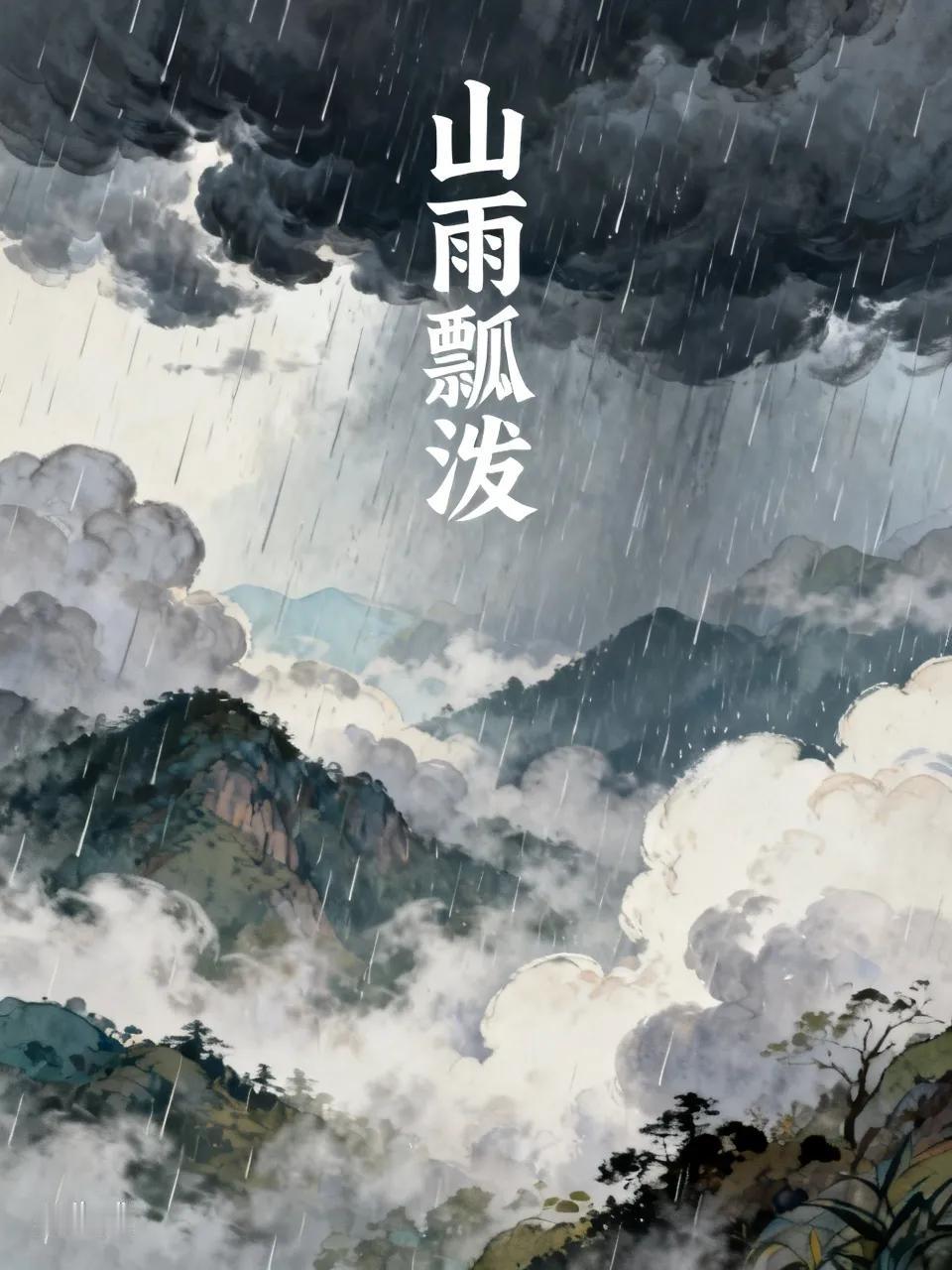 出上：高山不弃微尘土，
对下：大雨冲净岭顶石。