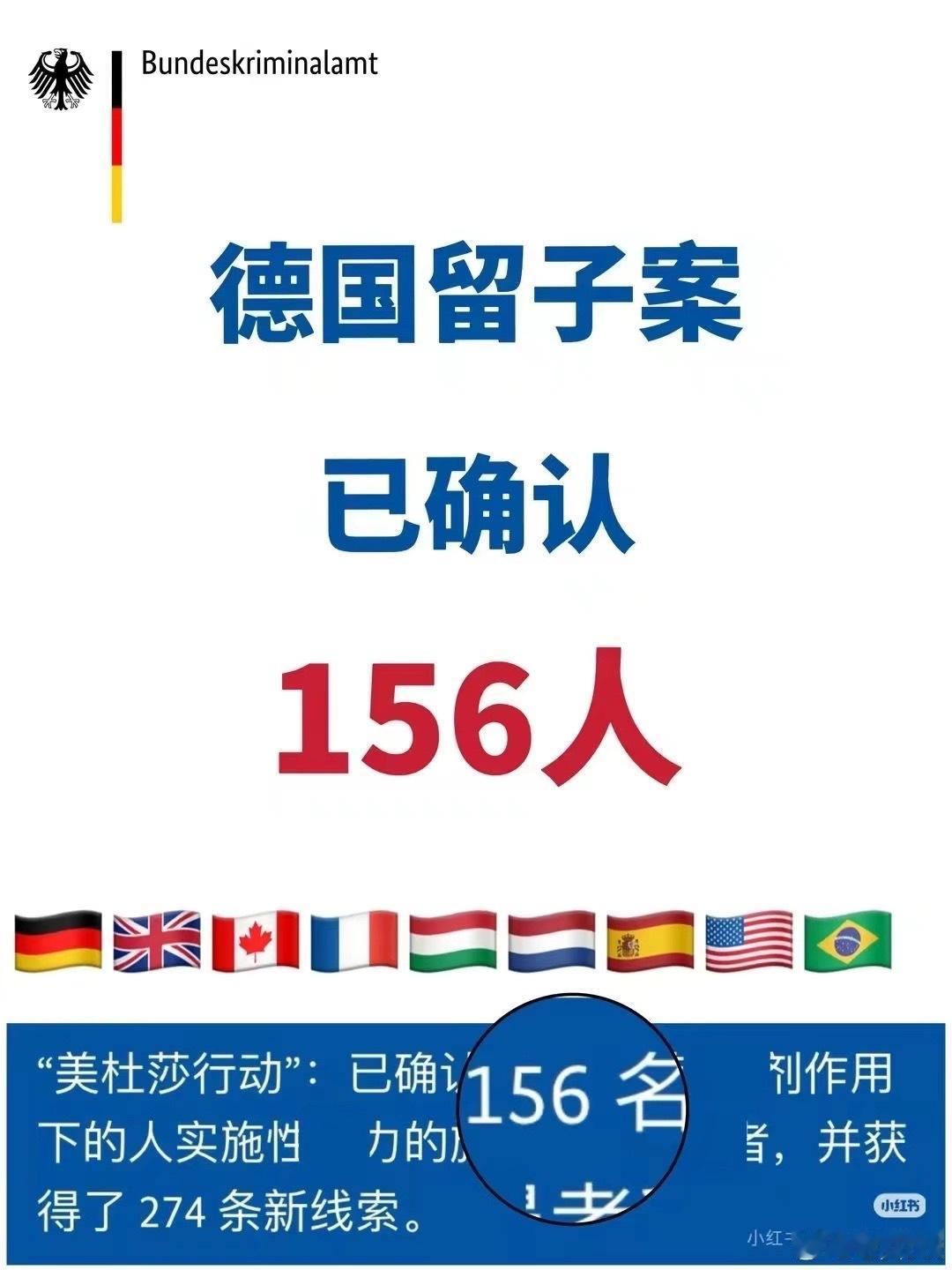 德国那边联合好多国家在追捕留子，行动代号是“美杜莎”，目前逮拙了57人，保护了1