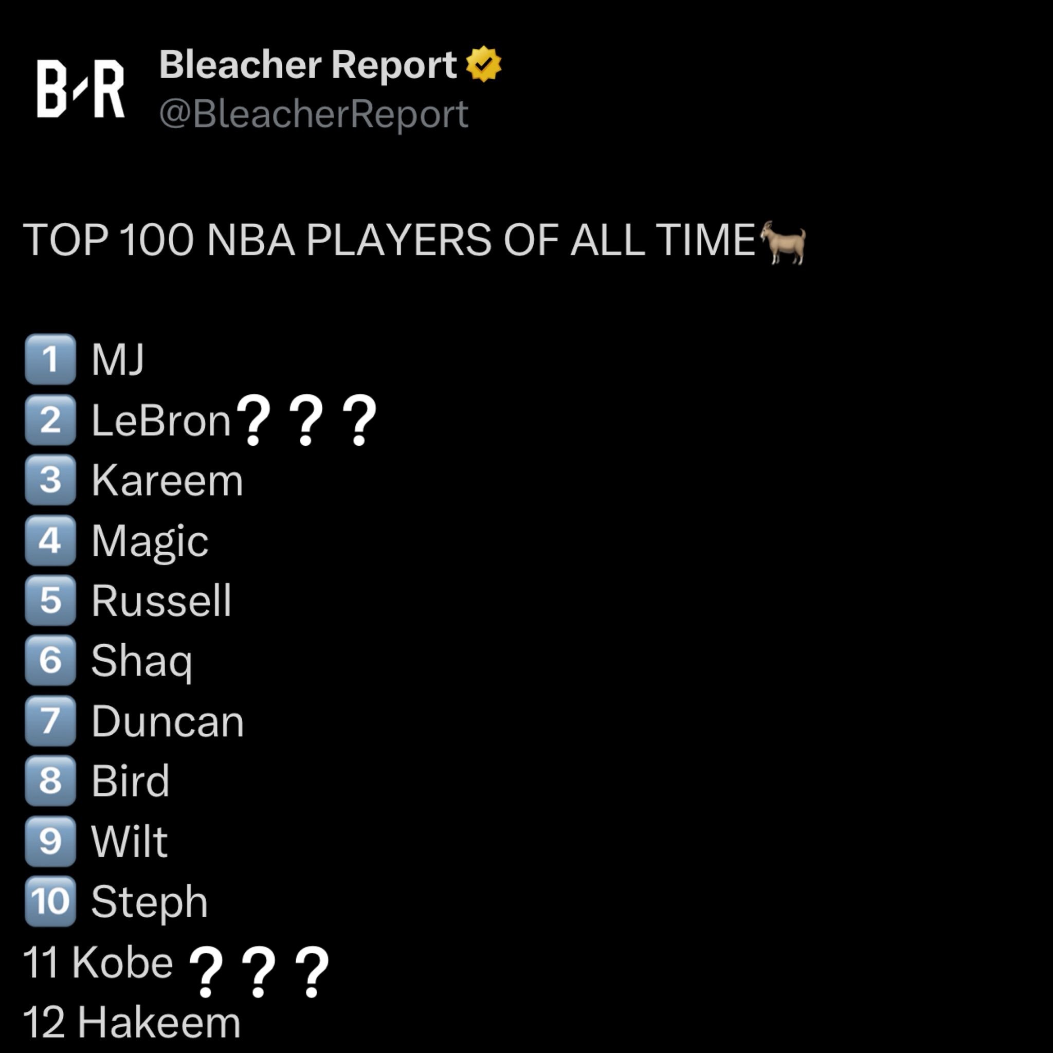 kobe 11th？Bleacher Report is clowns！！！🤡
