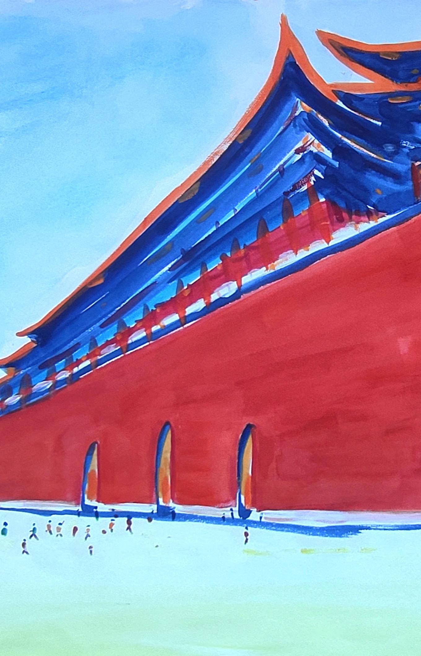 永乐筑京。龙骧铁骑踏尘来，午门旌旗向日开。靖难功成图远略，开疆破土定燕...