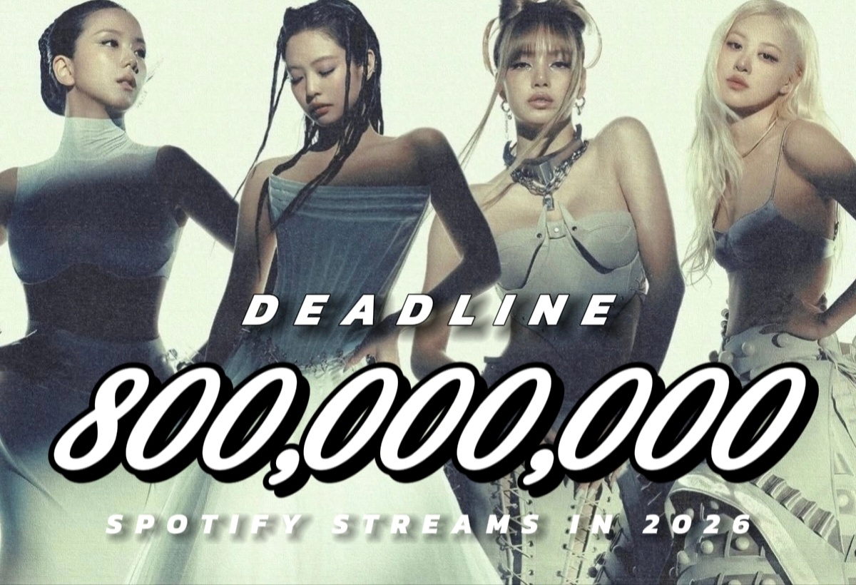 BLACKPINK 《DEADLINE》Spotify流媒突破8亿，成为BLAC