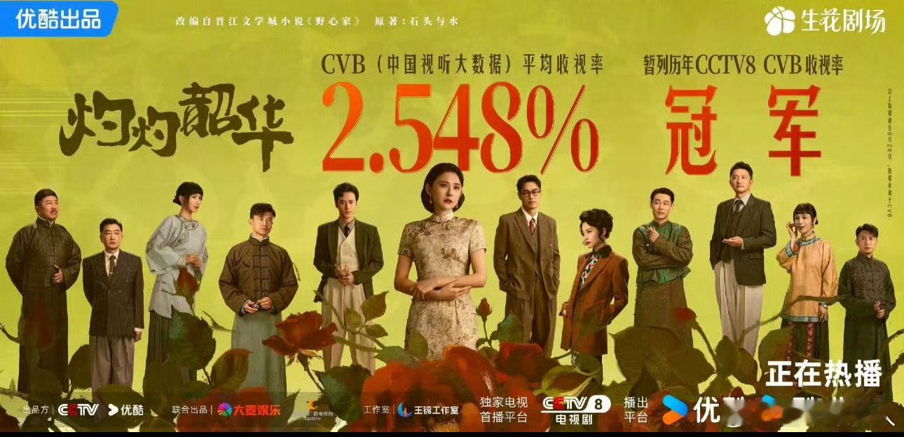 灼灼韶华应该是铁板钉钉央八cvb年冠了，不过还有几个月，说不定又会出现一匹黑马超