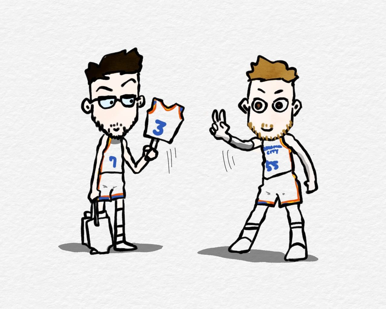 7a加更三张，你画我猜属于是🤣湖人惨败雷霆43分多尔特受伤离场雷霆