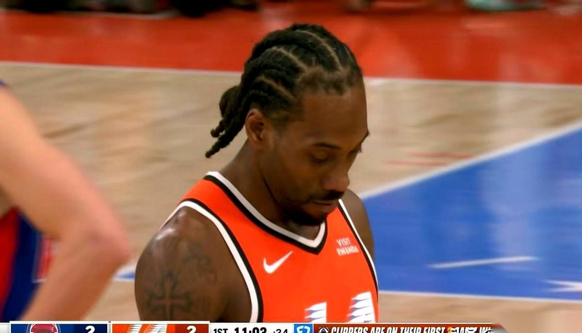 快船的伦纳德，今天有点不讲道理了。
就第一节，8分钟，他一个人直接把活塞队打得找