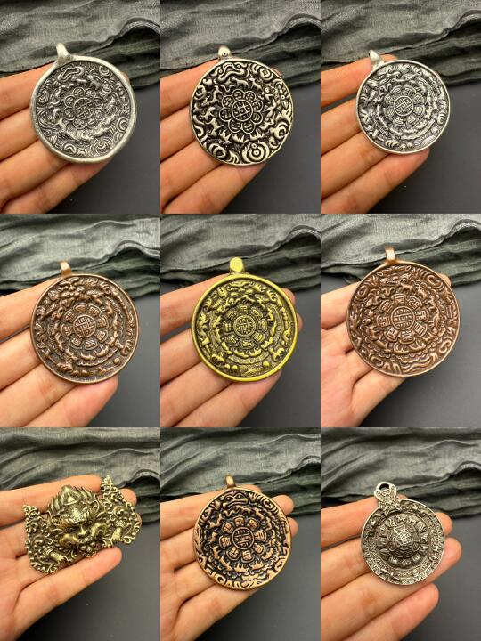 藏式 文玩设计原创 藏传珠串 九宫八卦牌 收藏文玩老物件 古玩杂项 九...