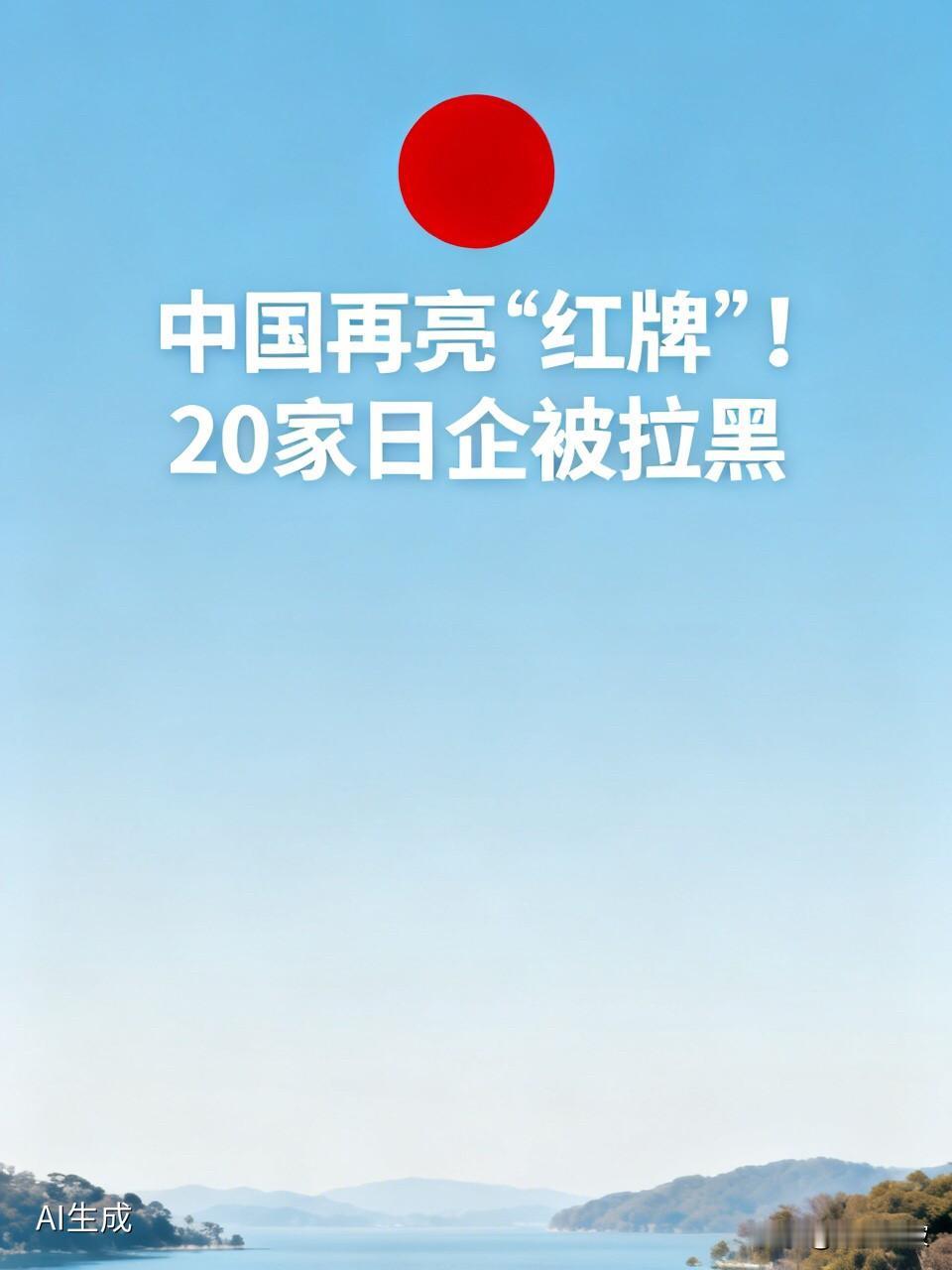中国再亮“红牌”！20家日企被拉黑，新型军国主义休想蒙混过关

  日本嘴上喊着
