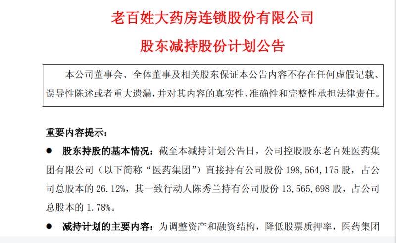 股价狂飙背后：实控人已变现4亿！

最近老百姓大药房这波操作可太骚了！先说个吓人