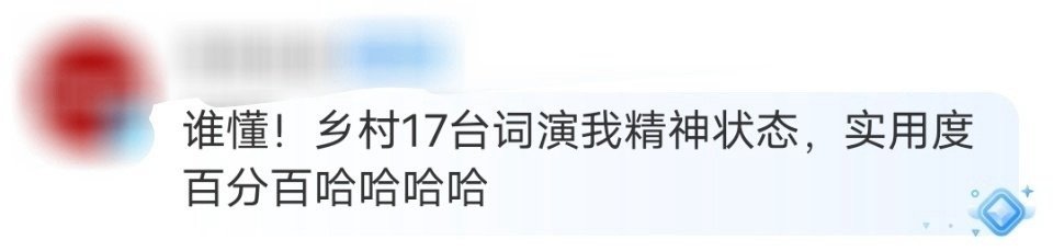 乡村17台词演我精神状态  乡村17的台词演我精神状态，形容我的情敌：你俩什么关