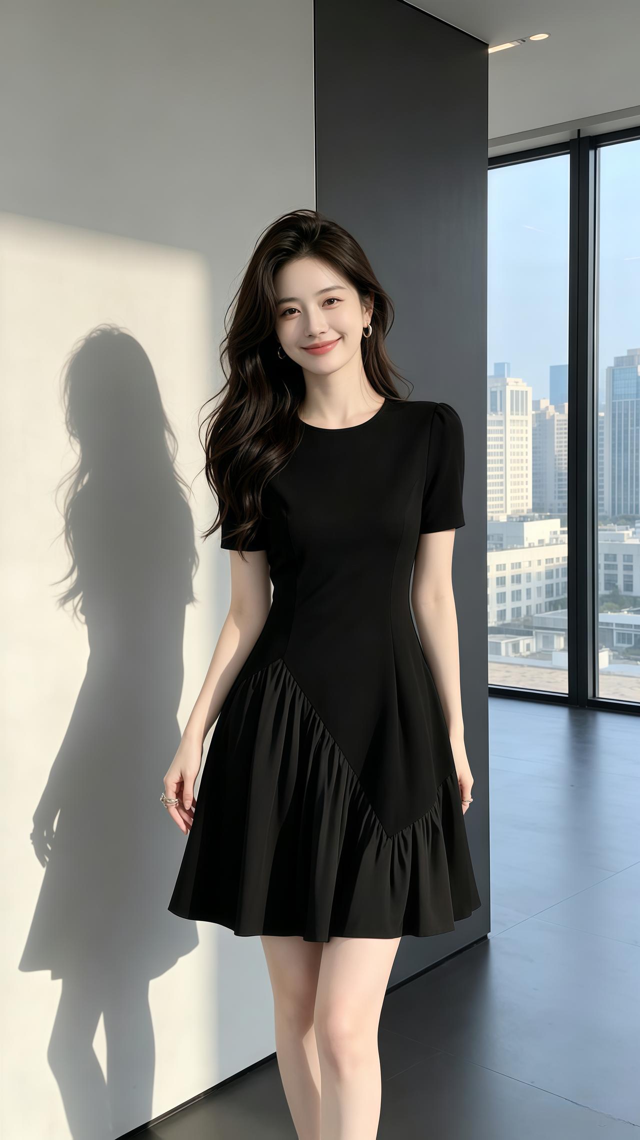 百搭小黑裙连衣裙 小黑裙谁穿谁好看 显瘦又高级的连衣裙 夏季连衣裙 穿搭