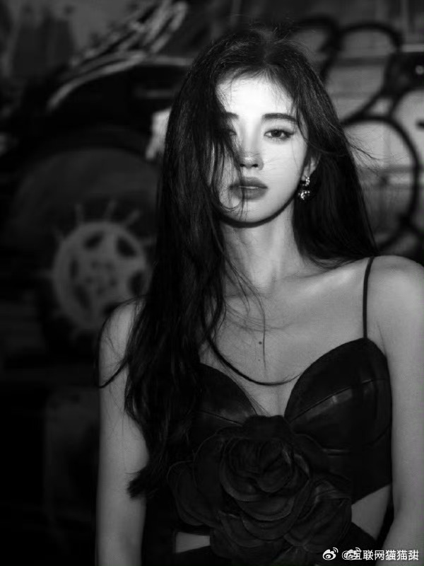 鞠婧祎掌管黑色最权威的神鞠婧祎天生适配黑色，清冷贵气、气场拉满。丝绒礼服高级明艳