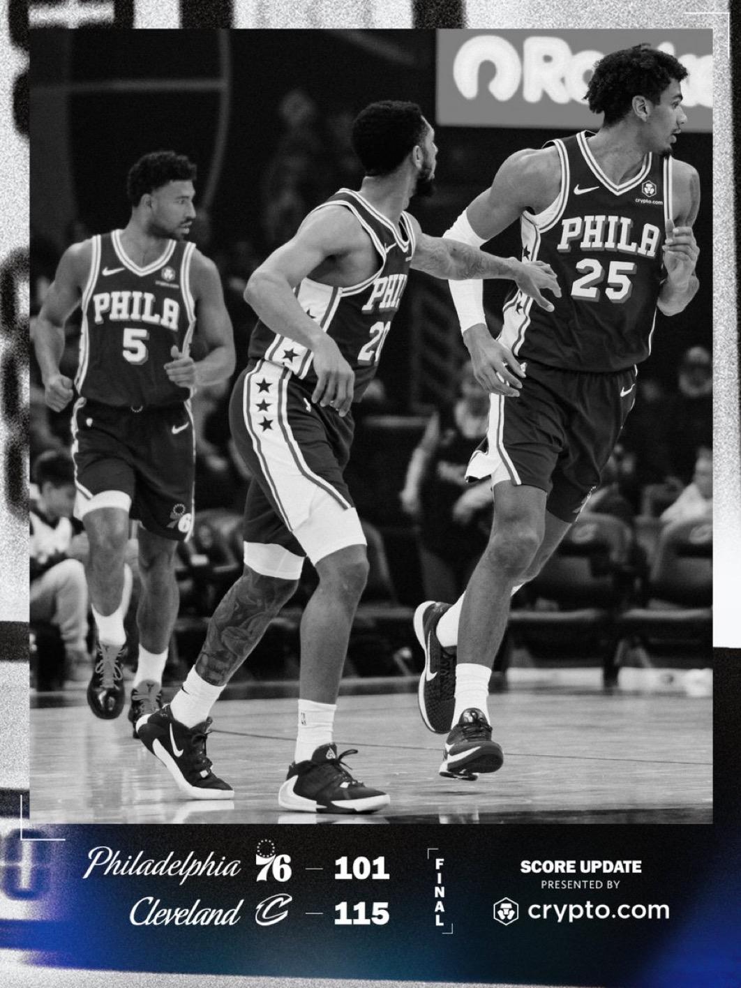 3月10日NBA常规赛战报（5场）：

76人101-115骑士
灰熊115-1