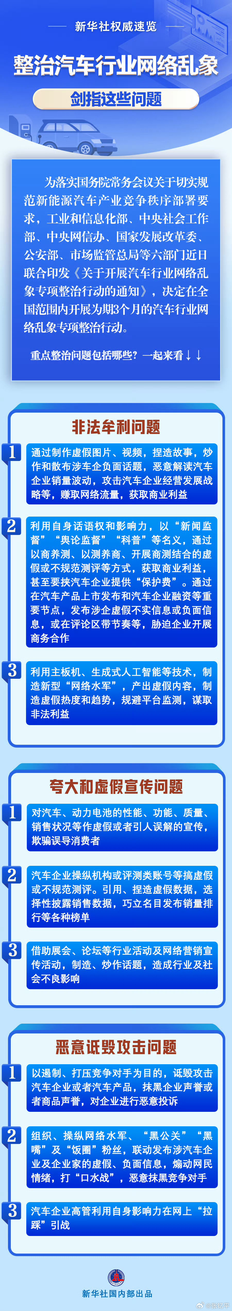 全国开展汽车行业网络乱象整治行动这下有些汽车媒体老师应该都没内容输出了。[dog