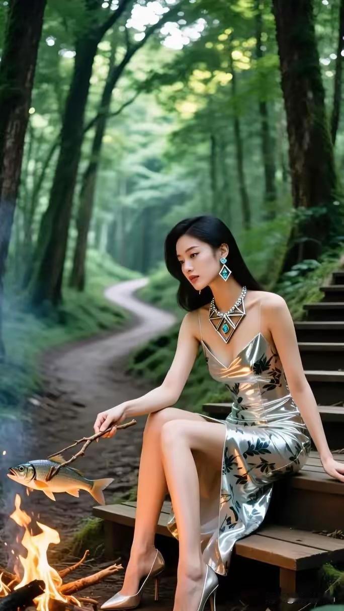 对联
上联：[作揖][作揖][作揖]；
下联：烤鱼。