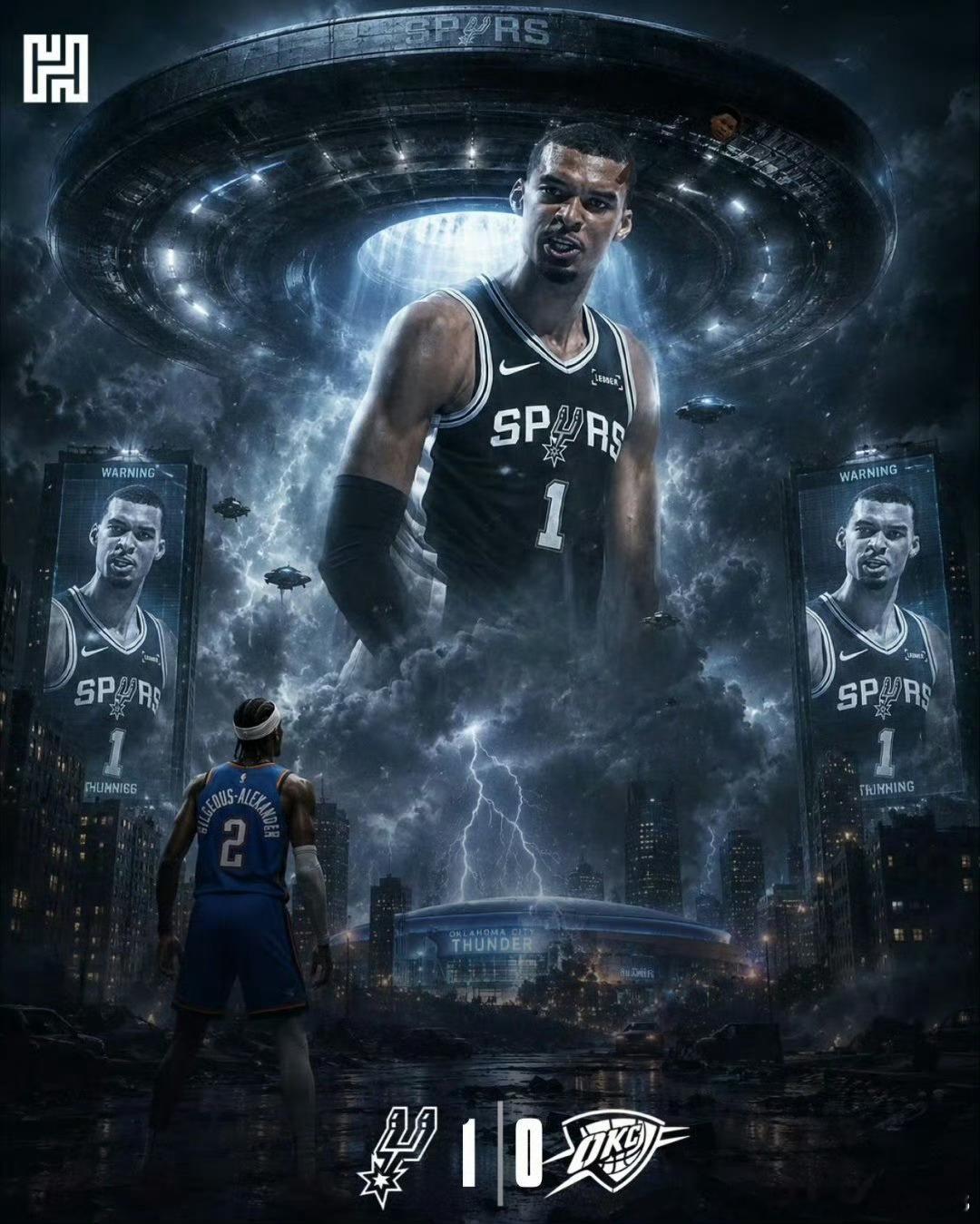 NBA马刺1比0雷霆雷霆真防不了文班 恭喜马刺取得西决开门红，这俩队真的让其他队