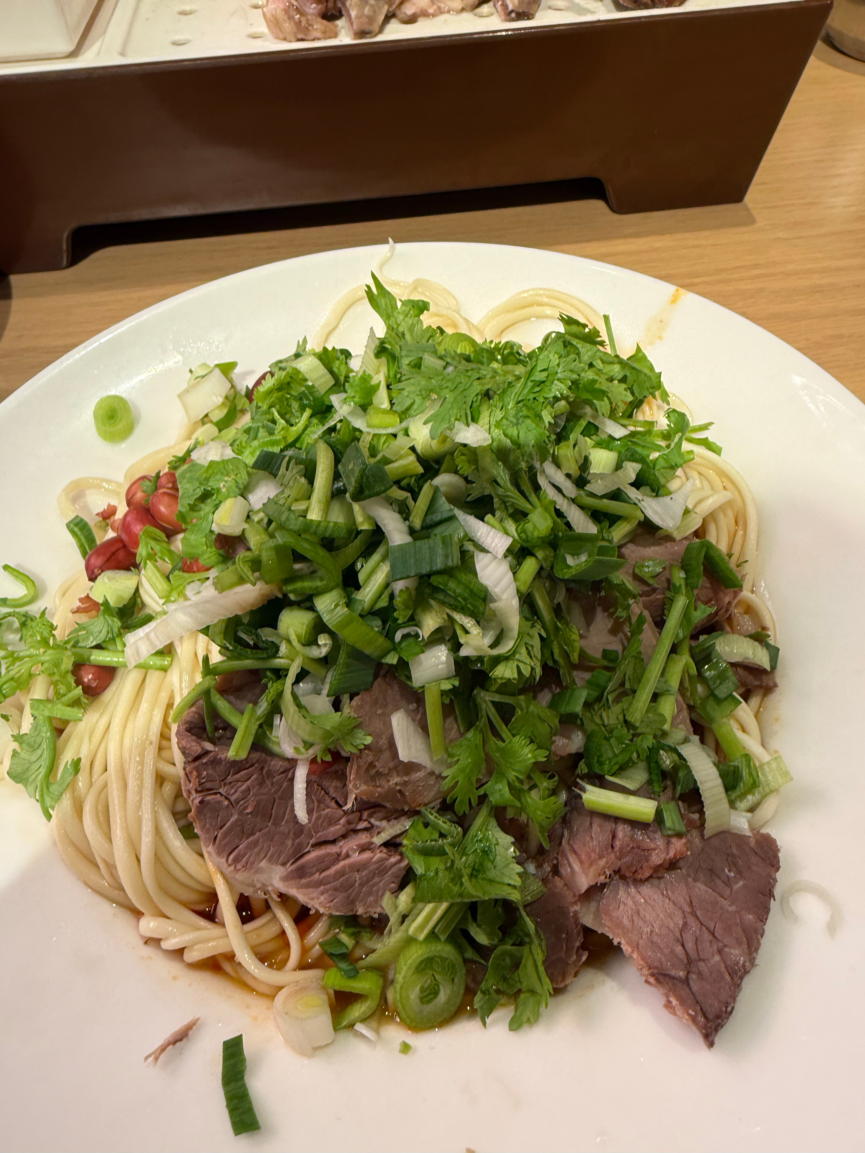 晚上一斤羊排，两种面条​​​