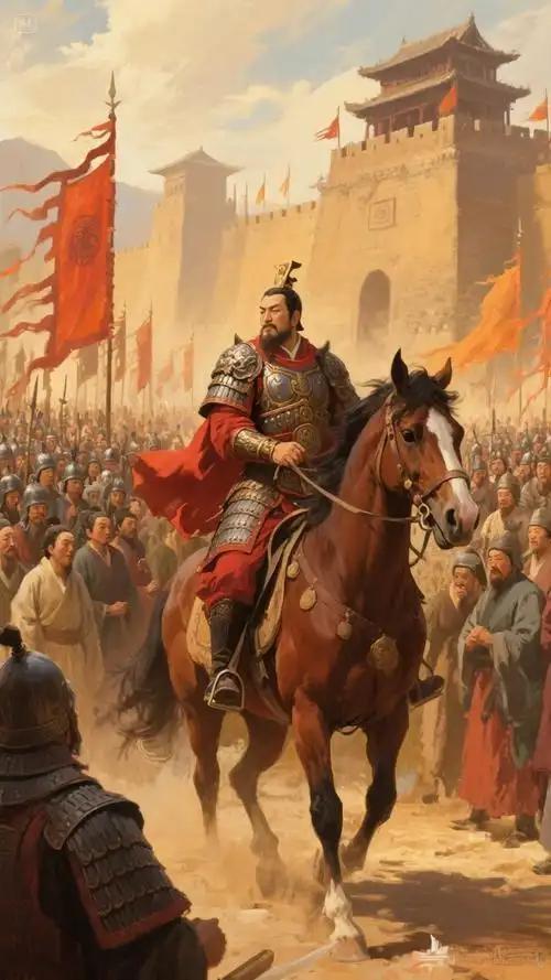 上联：弓虽强，石更硬，问门口何人可战？
下联：彳亍行，马也驰，信人言志士心齐。