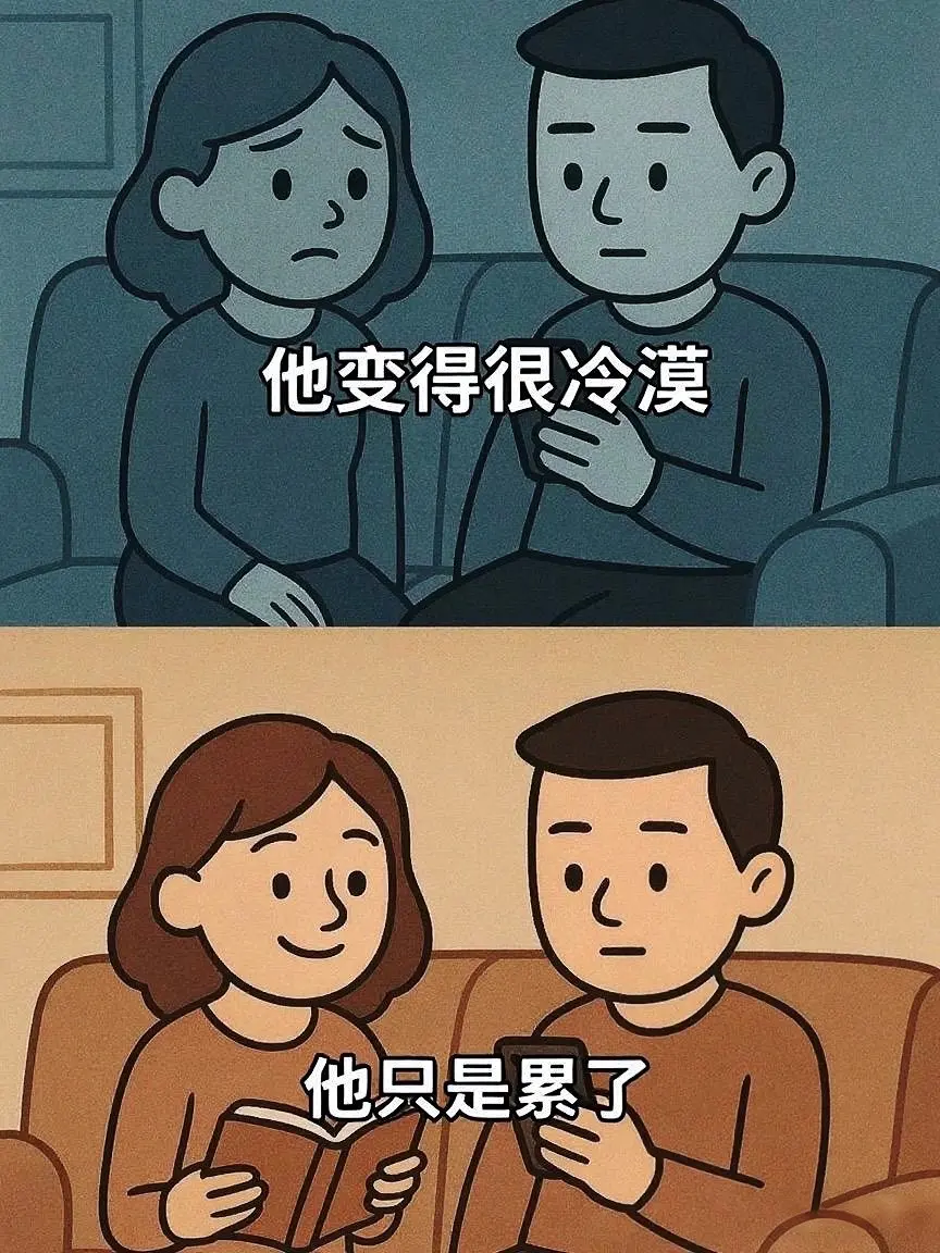 爱情需要换位思考。“把自己当成别人，把别人当成自己，把别人当成别人，把...