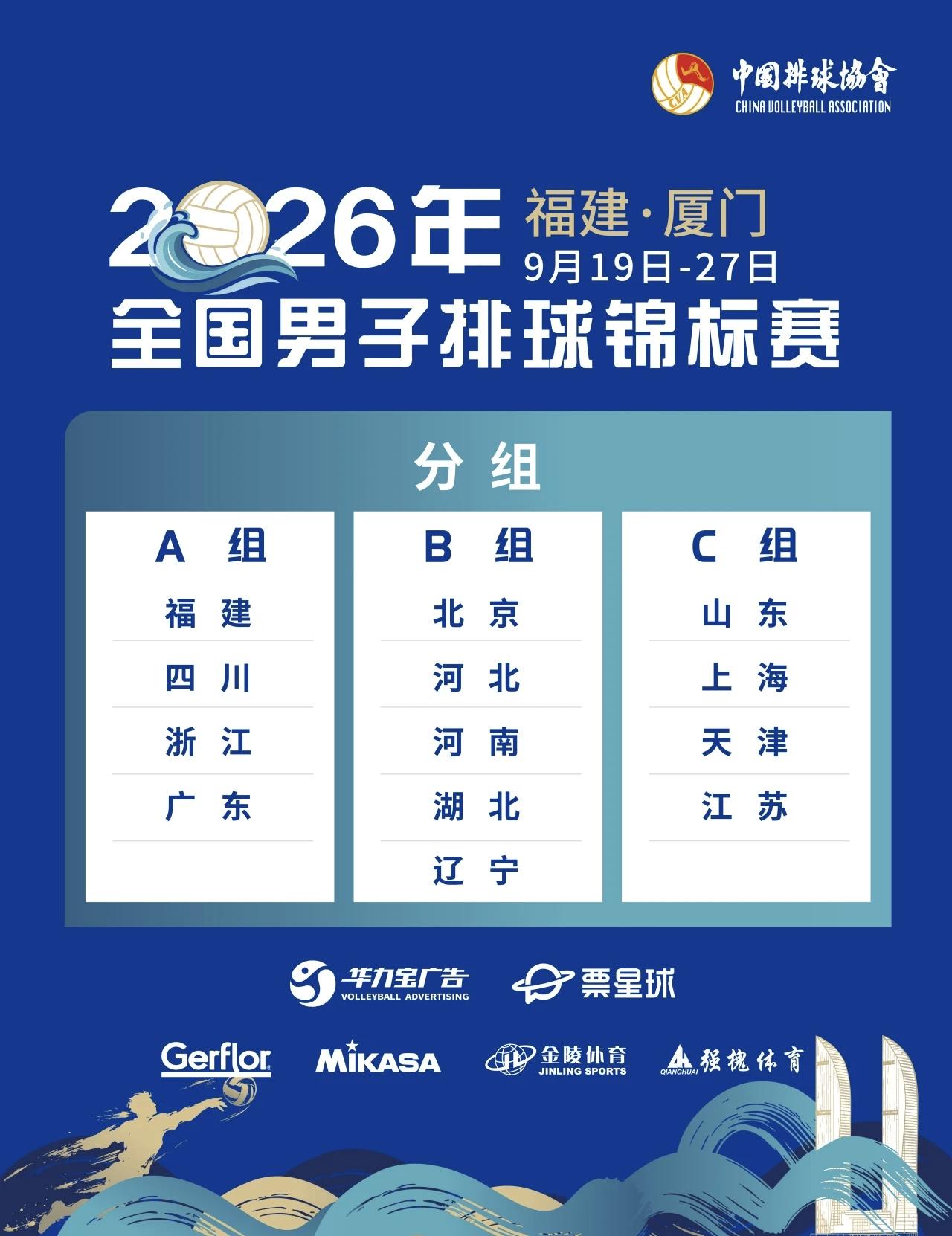 2026全国排球锦标赛今日开幕

2026年全国排球锦标赛将于今天打响，来自男排