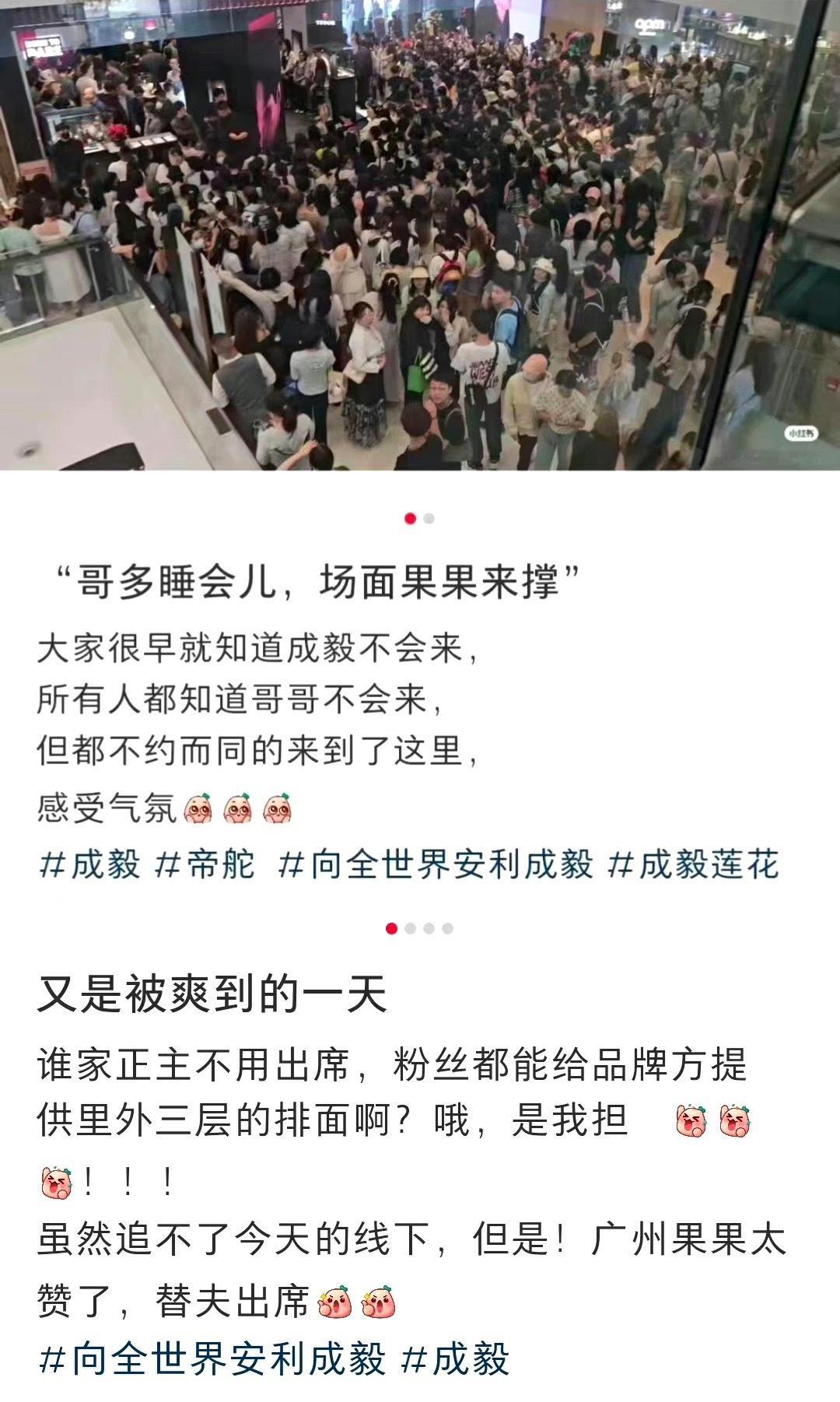 成毅广州线下非公开活动  本人没去现场 但是ie依然把里三层外三层都围满了，成毅